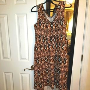 NWT XL sleeveless tribal print dress